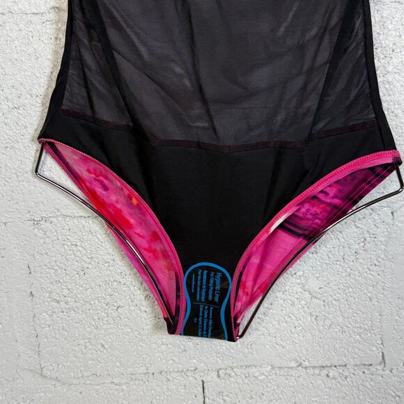 Dkny Women's Tie-Back Halter-Style One-Piece Swimsuit - Pink Multi Small $80 - Picture 8 of 11